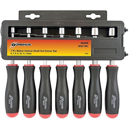 Bondhus Metric Hollow Shaft Nut Driver Set (7-Piece) 48496